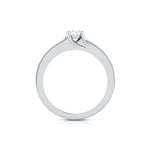 Load image into Gallery viewer, 70-Pointer Platinum Lab Grown Solitaire Accent Diamonds Engagement Ring for Women JL PT LG G-119-B   Jewelove.US
