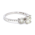Load image into Gallery viewer, Platinum Solitaire Engagement Ring with Diamond Accents JL PT 584

