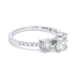 Load image into Gallery viewer, Platinum Solitaire Engagement Ring with Diamond Accents JL PT 584
