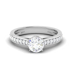 Load image into Gallery viewer, 1-Carat Lab Grown Solitaire Diamond Shank Engagement Platinum Ring for Women JL PT LG 512
