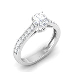 Load image into Gallery viewer, 2-Carat Lab Grown Solitaire Diamond Shank Engagement Platinum Ring for Women JL PT LG 512-B

