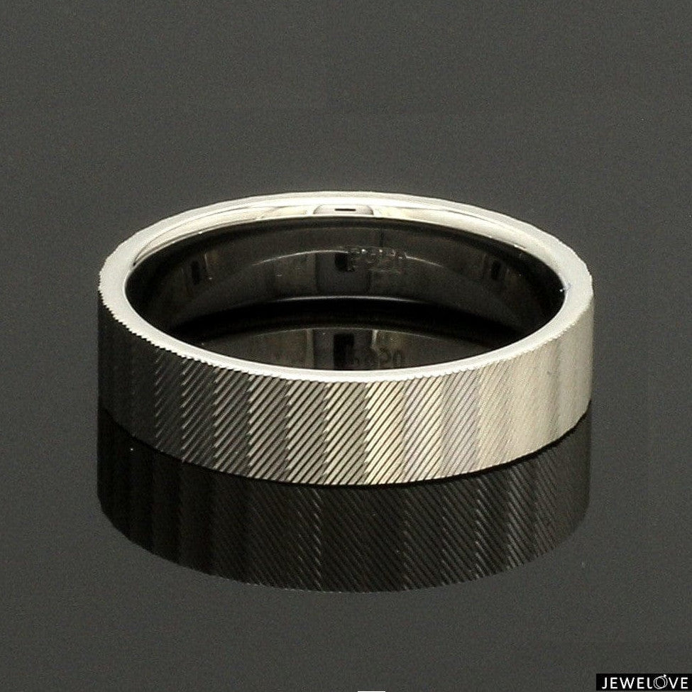 Platinum Unisex Couple Rings with Unique Texture JL PT 1333
