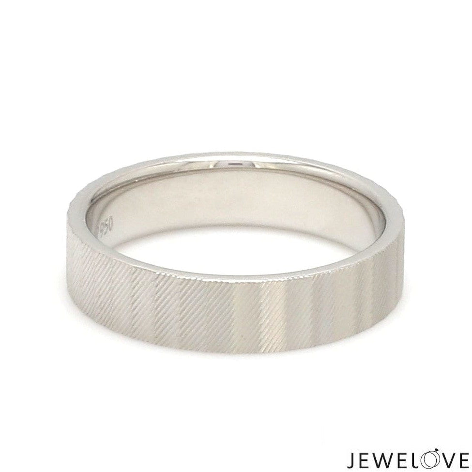 Platinum Unisex Couple Rings with Unique Texture JL PT 1333