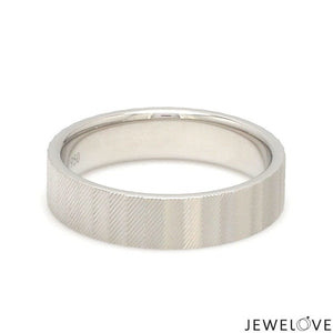 Platinum Unisex Couple Rings with Unique Texture JL PT 1333