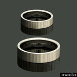 Load image into Gallery viewer, Platinum Unisex Couple Rings with Unique Texture JL PT 1333
