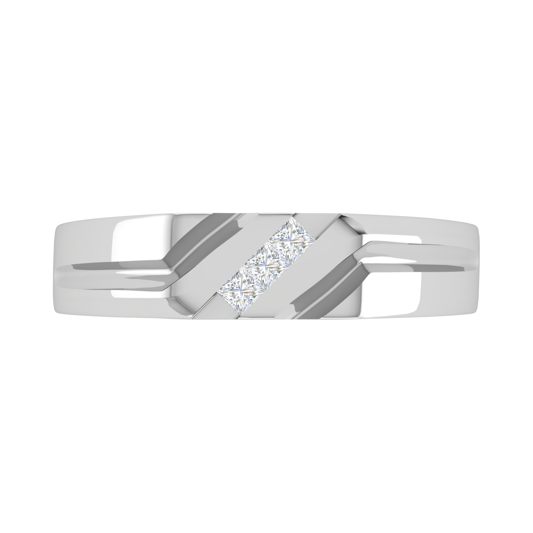 Platinum Unisex Ring with Diamonds JL PT MB PR 136