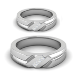 Load image into Gallery viewer, Platinum Unisex Ring with Diamonds JL PT MB PR 136
