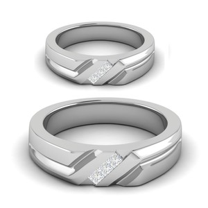 Platinum Unisex Ring with Diamonds JL PT MB PR 136
