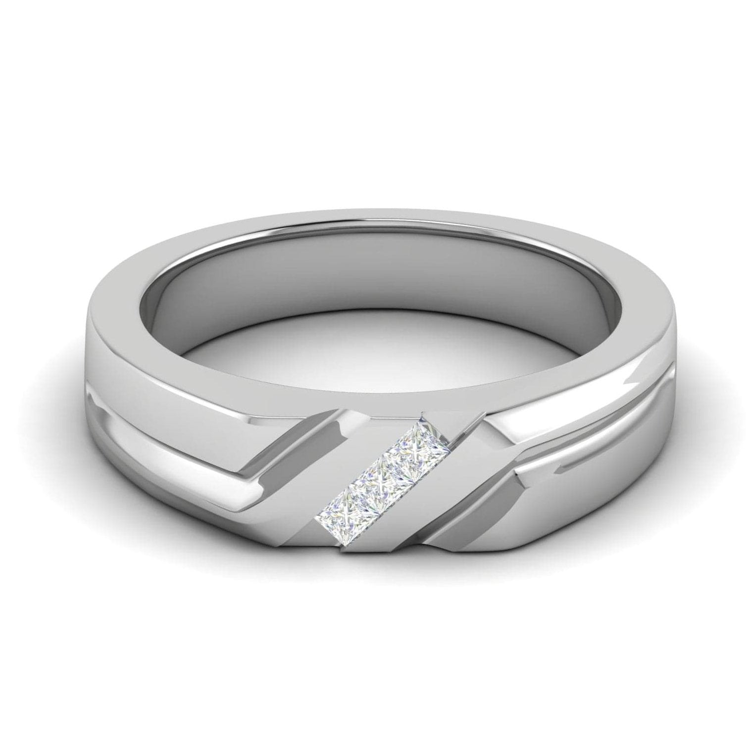Platinum Unisex Ring with Diamonds JL PT MB PR 136