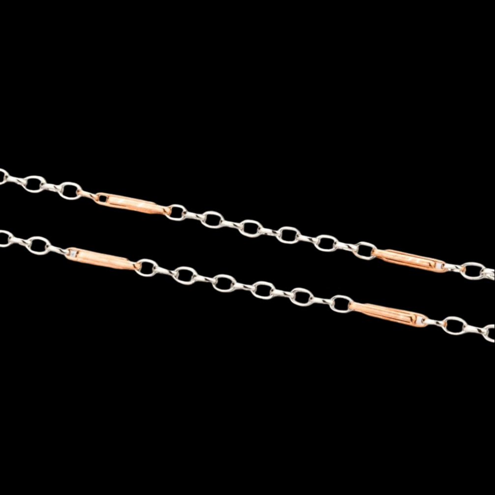 Platinum with Rose Gold Chain JL PT CH 814