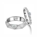 Load image into Gallery viewer, Poles Apart Designer Platinum Couple Rings with Diamonds JL PT 957
