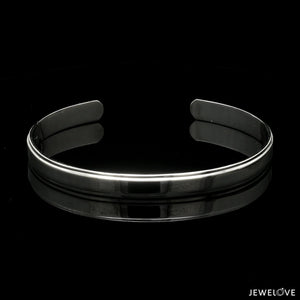 Punjabi Open Platinum Kada with Raised Center for Men JL PTB 817