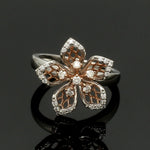 Load image into Gallery viewer, Platinum Pink Flower with Diamonds Ring for Women JL PT 1311
