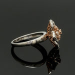 Load image into Gallery viewer, Platinum Pink Flower with Diamonds Ring for Women JL PT 1311
