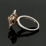 Load image into Gallery viewer, Platinum Pink Flower with Diamonds Ring for Women JL PT 1311
