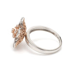 Load image into Gallery viewer, Platinum Pink Flower with Diamonds Ring for Women JL PT 1311
