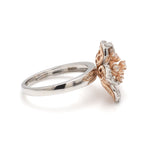Load image into Gallery viewer, Platinum Pink Flower with Diamonds Ring for Women JL PT 1311
