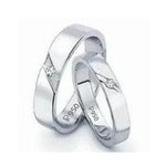 Load image into Gallery viewer, Platinum Engagement Rings with Small Single Diamonds JL PT 122
