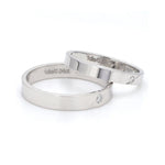 Load image into Gallery viewer, Platinum Engagement Rings with Small Single Diamonds JL PT 122
