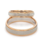Load image into Gallery viewer, Designer Unisex Platinum &amp; Rose Gold Couple Rings JL PT 1121
