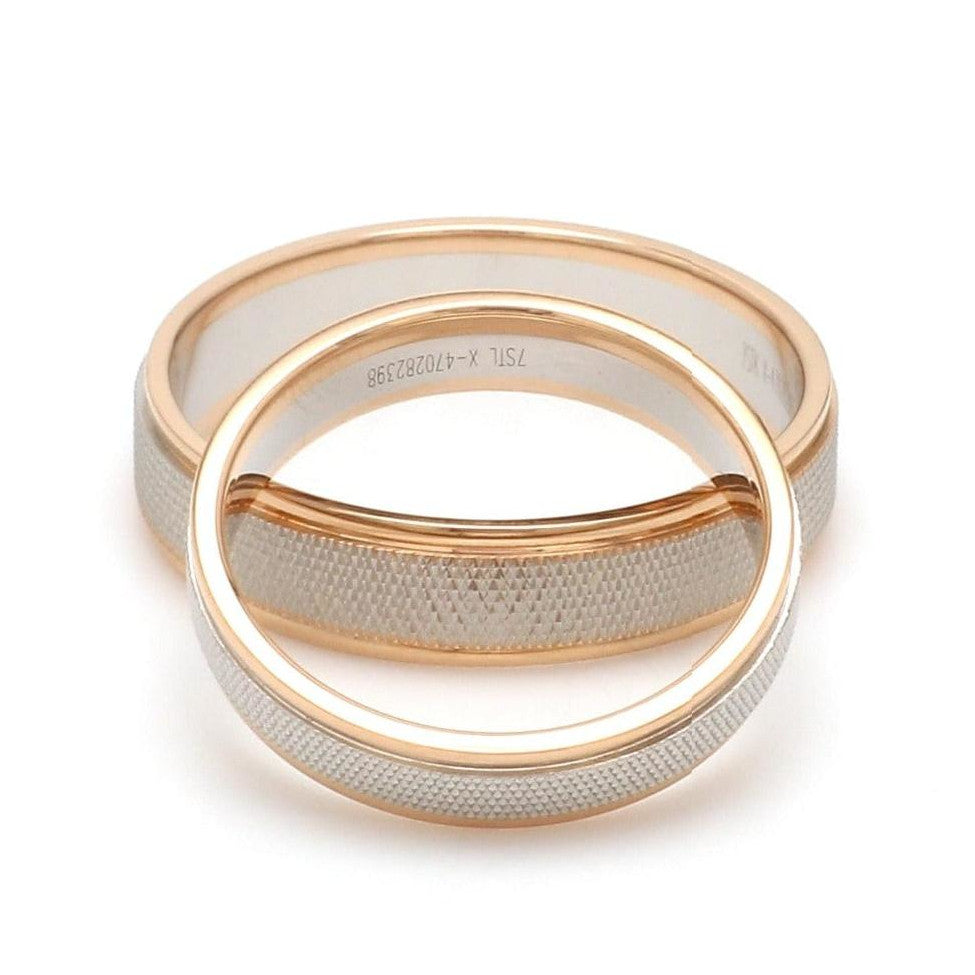 Designer Unisex Platinum & Rose Gold Couple Rings JL PT 1121