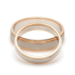 Designer Unisex Platinum & Rose Gold Couple Rings JL PT 1121