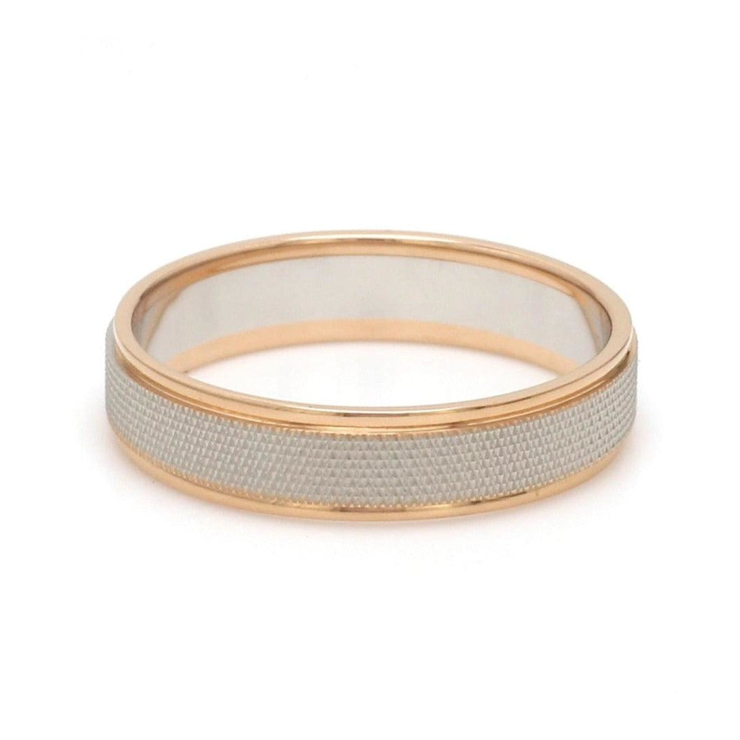 Designer Unisex Platinum & Rose Gold Couple Rings JL PT 1121