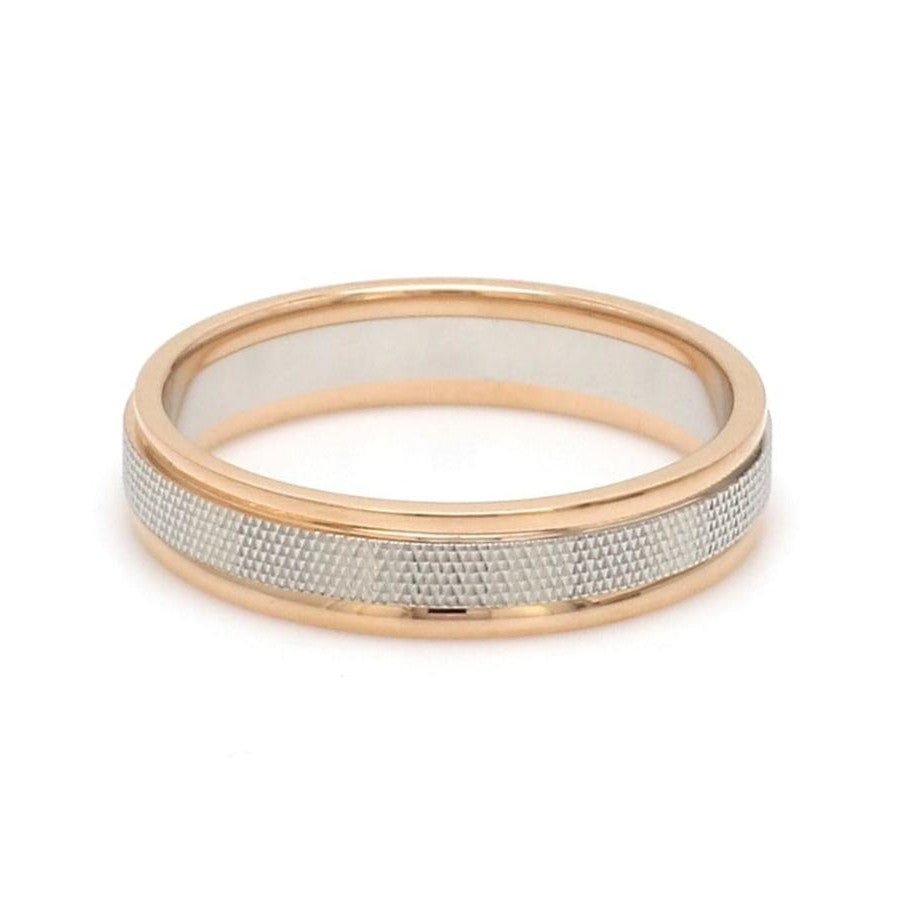 Designer Unisex Platinum & Rose Gold Couple Rings JL PT 1121