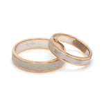 Load image into Gallery viewer, Designer Unisex Platinum &amp; Rose Gold Couple Rings JL PT 1121
