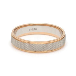 Designer Unisex Platinum & Rose Gold Couple Rings JL PT 1121