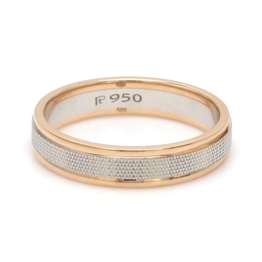 Designer Unisex Platinum & Rose Gold Couple Rings JL PT 1121