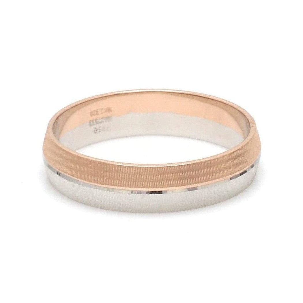 Designer Unisex Platinum & Rose Gold Couple Rings JL PT 1150