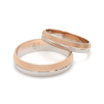 Load image into Gallery viewer, Designer Unisex Platinum &amp; Rose Gold Couple Rings JL PT 1150
