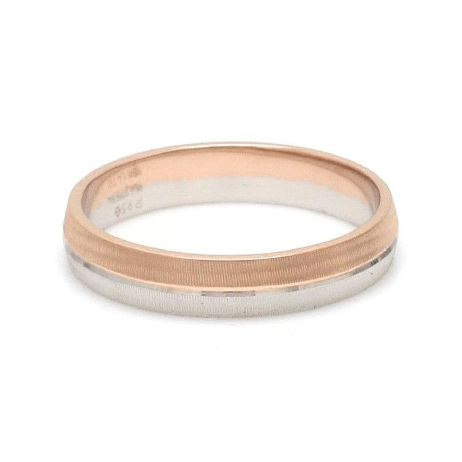 Designer Unisex Platinum & Rose Gold Couple Rings JL PT 1150