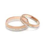 Load image into Gallery viewer, Designer Unisex Platinum &amp; Rose Gold Couple Rings JL PT 1150
