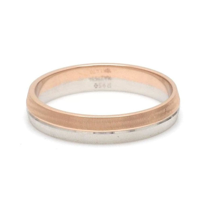 Designer Unisex Platinum & Rose Gold Couple Rings JL PT 1150
