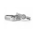 Load image into Gallery viewer, Platinum Solitaire Couple Rings JL PT 983
