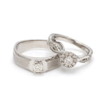 Load image into Gallery viewer, Platinum Solitaire Couple Rings JL PT 983
