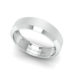 Load image into Gallery viewer, Beveled Edges Plain Platinum Ring for Men JL PT 616
