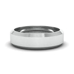Load image into Gallery viewer, Beveled Edges Plain Platinum Ring for Men JL PT 616
