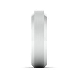Load image into Gallery viewer, Beveled Edges Plain Platinum Ring for Men JL PT 616
