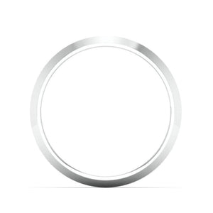 Beveled Edges Plain Platinum Ring for Men JL PT 616