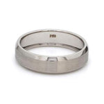 Load image into Gallery viewer, Beveled Edges Plain Platinum Ring for Men JL PT 616
