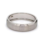 Load image into Gallery viewer, Beveled Edges Plain Platinum Ring for Men JL PT 616
