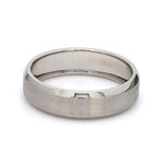 Load image into Gallery viewer, Beveled Edges Plain Platinum Ring for Men JL PT 616
