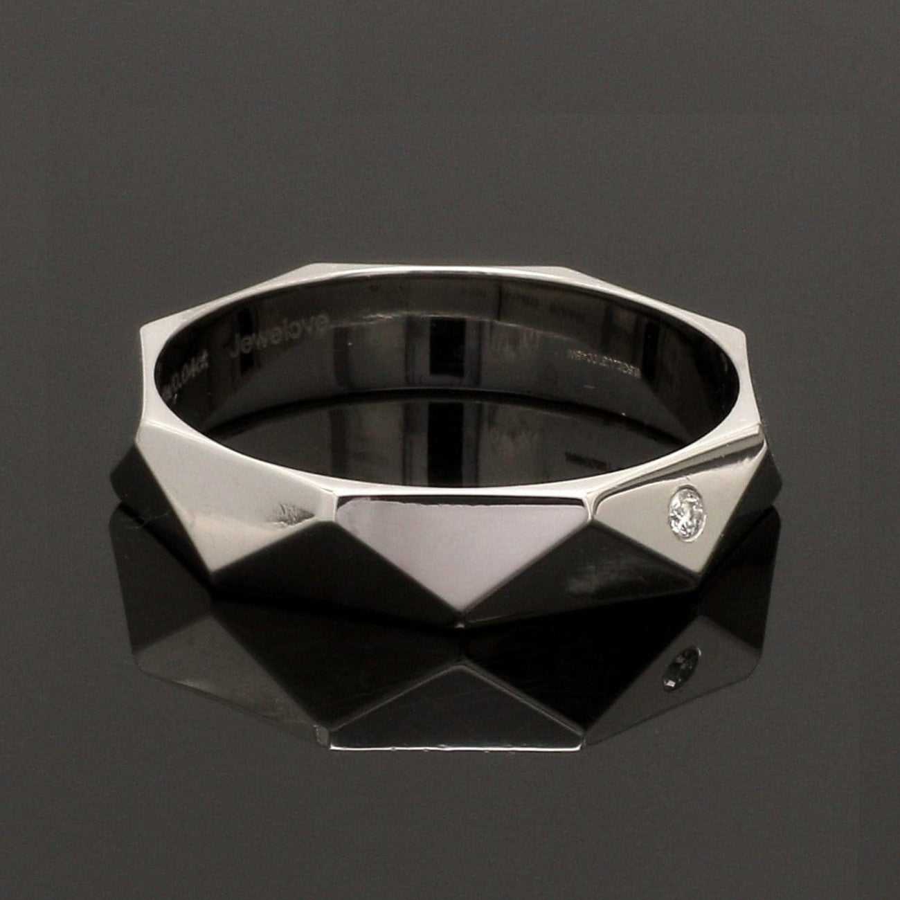 Poles Apart Designer Platinum Couple Rings with Diamonds JL PT 957