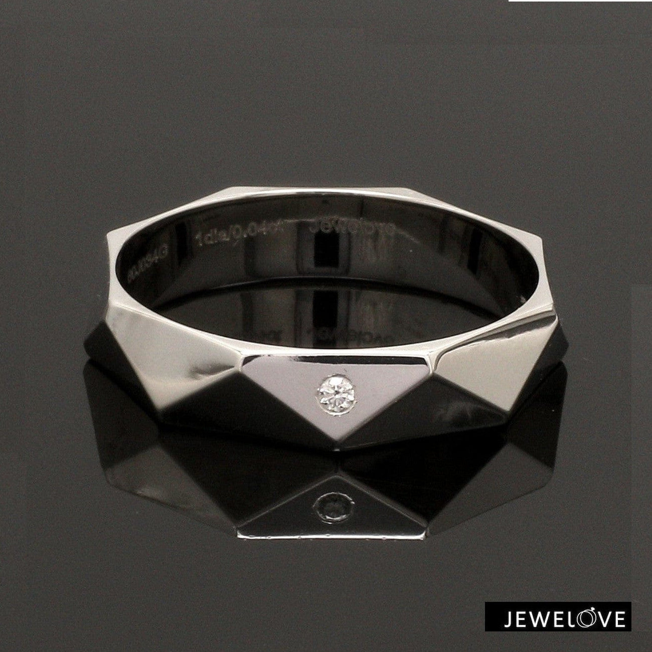 Poles Apart Designer Platinum Couple Rings with Diamonds JL PT 957