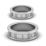 Load image into Gallery viewer, Plain Platinum Couple Ring JL PT MB 131
