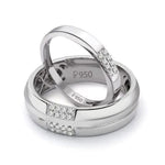Load image into Gallery viewer, Simple 2 &amp; 4 Row Platinum Love Bands JL PT 120
