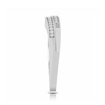 Load image into Gallery viewer, Simple His &amp; Designer Her Platinum Couple Rings with Diamonds JL PT 531
